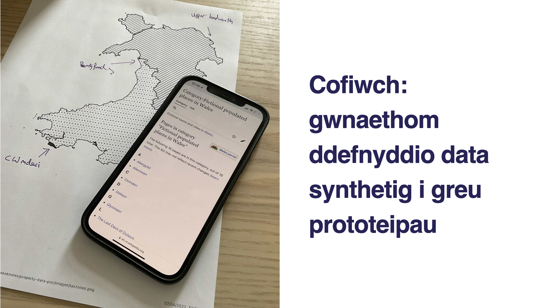 Cofiwch: gwnaethom ddefnyddio data synthetig i greu prototeipiau